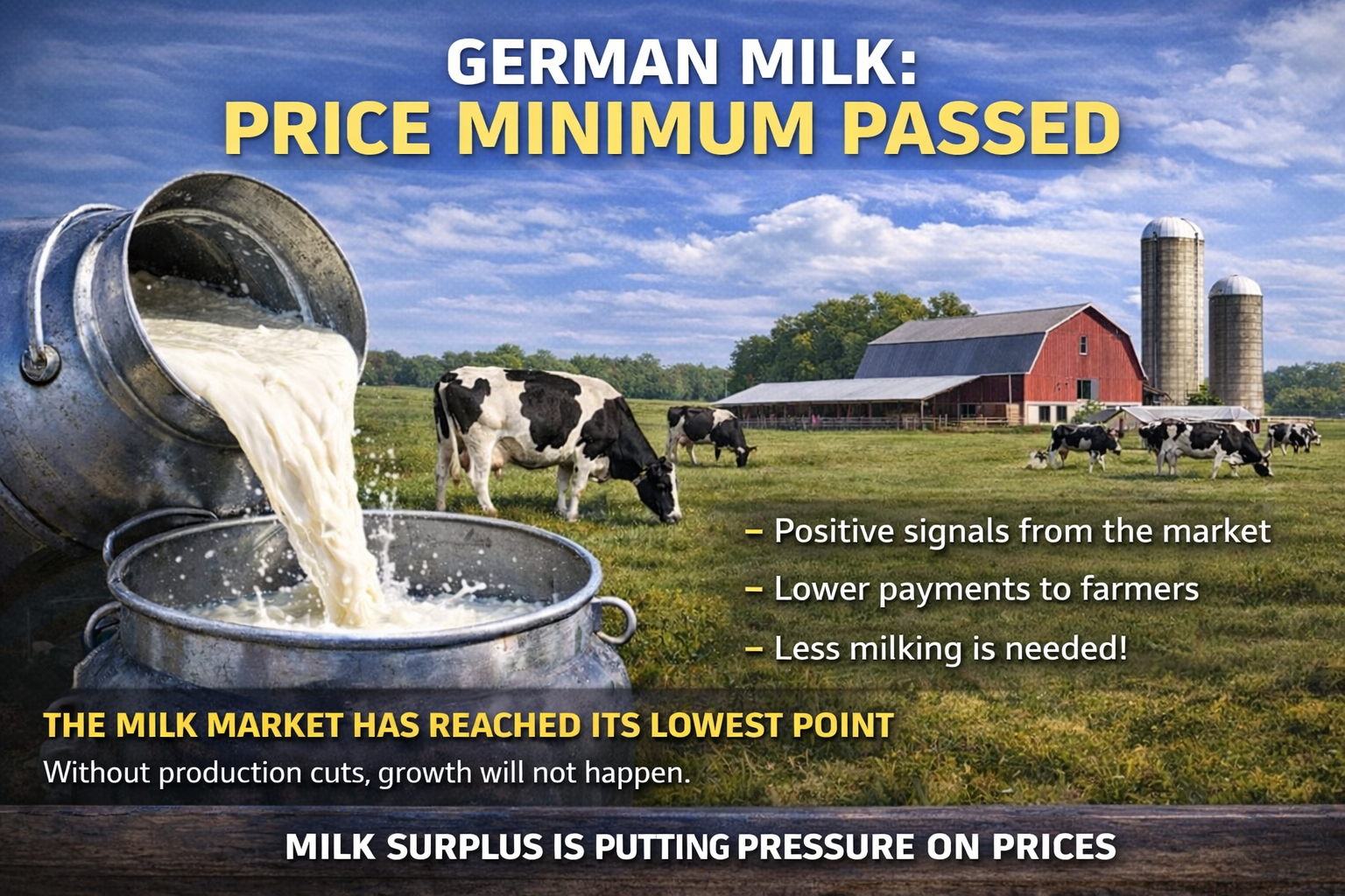 German milk: the price floor has been breached - Ua Dairy