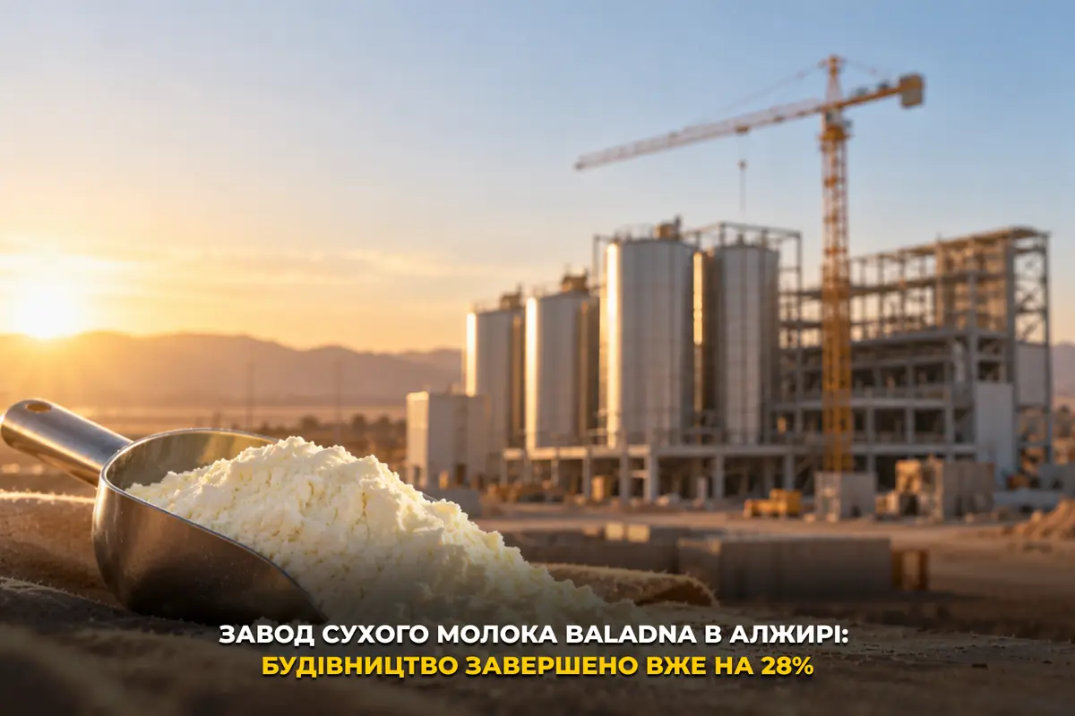 Завод сухого молока Baladna в Алжирі: будівництво завершено вже на 28%