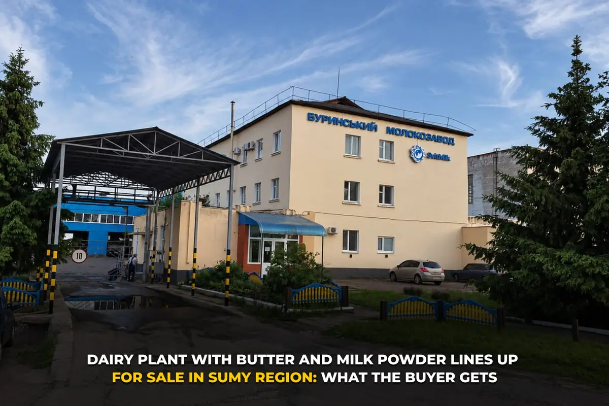 Dairy plant with butter and milk powder lines up for sale in Sumy region: what the buyer gets