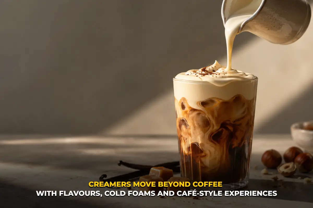 Creamers move beyond coffee with flavours, cold foams and café-style experiences