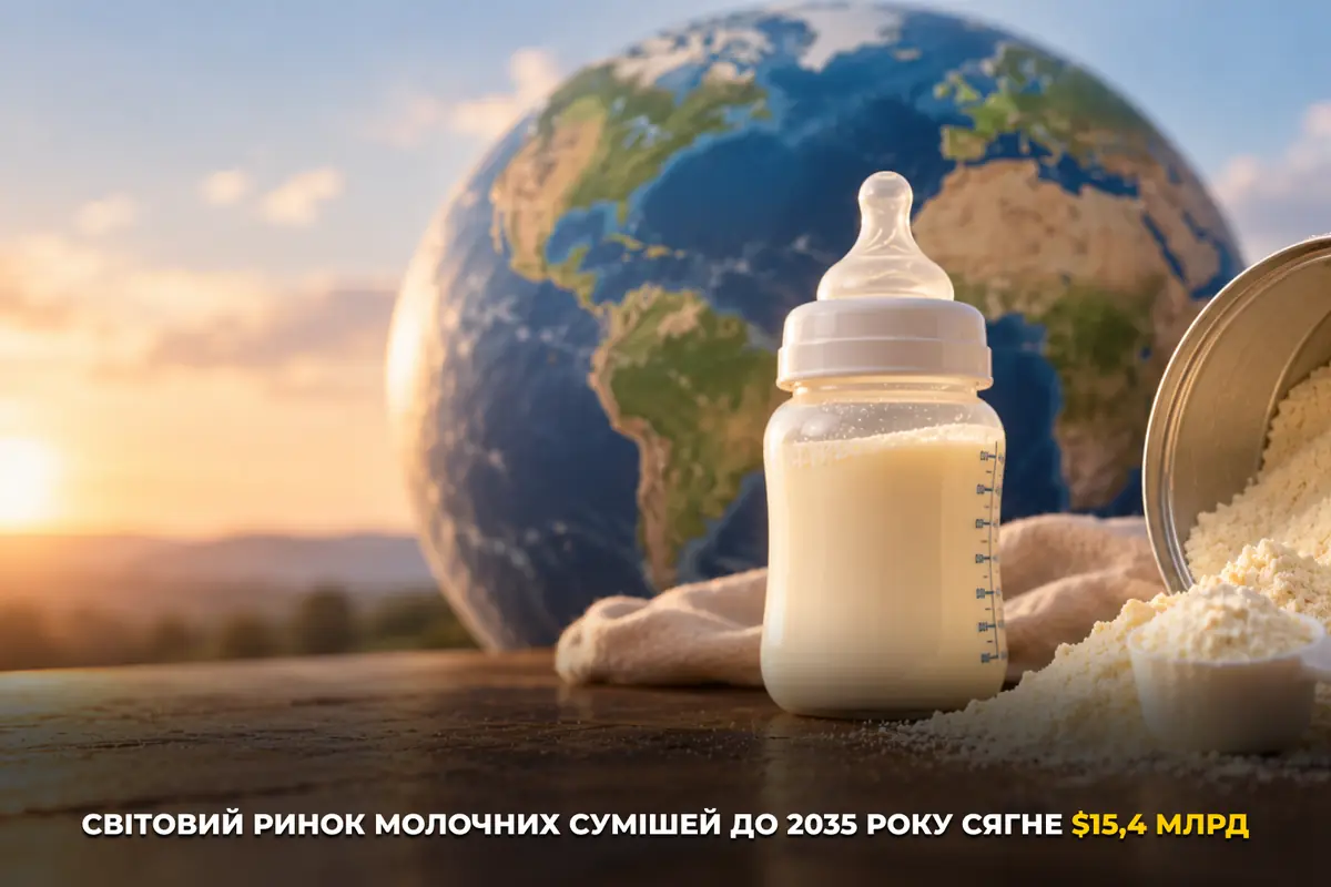 Світовий ринок молочних сумішей до 2035 року сягне 15,4 млрд доларів США