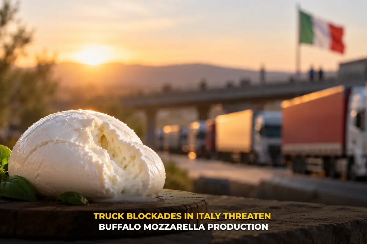 Truck blockades in Italy threaten buffalo mozzarella production